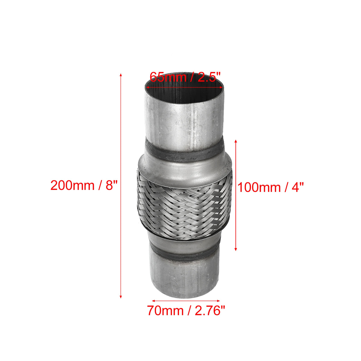 UXCELL 51x55x252mm 51x57x150mm 58x63x250mm Car Exhaust Tube Telescopic Flexible Stainless Steel Muffler Pipe Connector