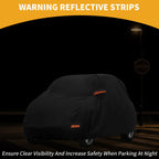 UXCELL Car Cover Waterproof All Weather Rain Protection Full Exterior 190T-PU Cover for Smart Fortwo with Reflective Strips CM World