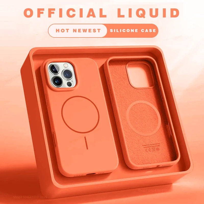 Magnetic Phone Case For iPhone 15 14 16 Plus 11 12 13 17 Pro Max Air Shockproof Silicone Cover For Magsafe Wireless Charge Cases Car Mobile World