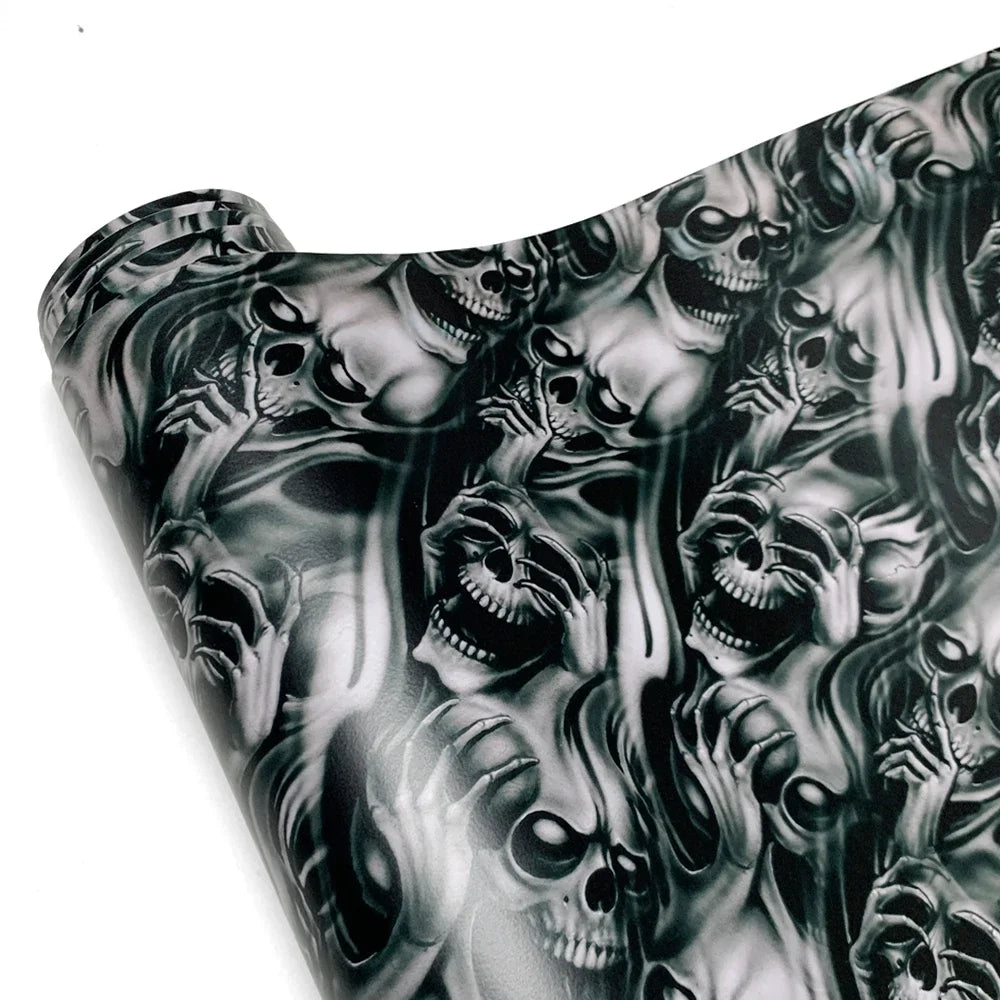 Wrapping Foil Car Tuning Stickers Waterproof Wrap Car Vinyl for Motorcycle Skull Film Auto Outdoor Accessories Body Covering