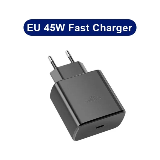 45W PD Fast Charging For Samsung Galaxy S22 S23 Ultra Note10 Plus Mobile Phone USB Type C Cable Fast Quick Charging Wall Adapter Car Mobile World