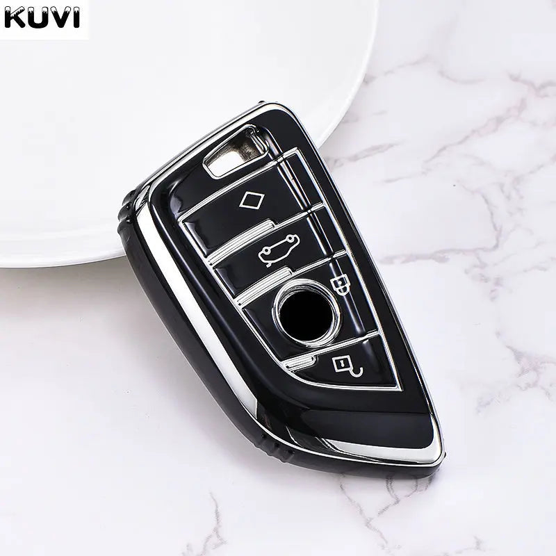 Kuvi TPU Car Remote Key Case Cover Shell Fob For BMW X1 X3 X4 X5 X6 F15 F16 G30 3 5 7 Series G11 F48 Accessories Keychain CM World