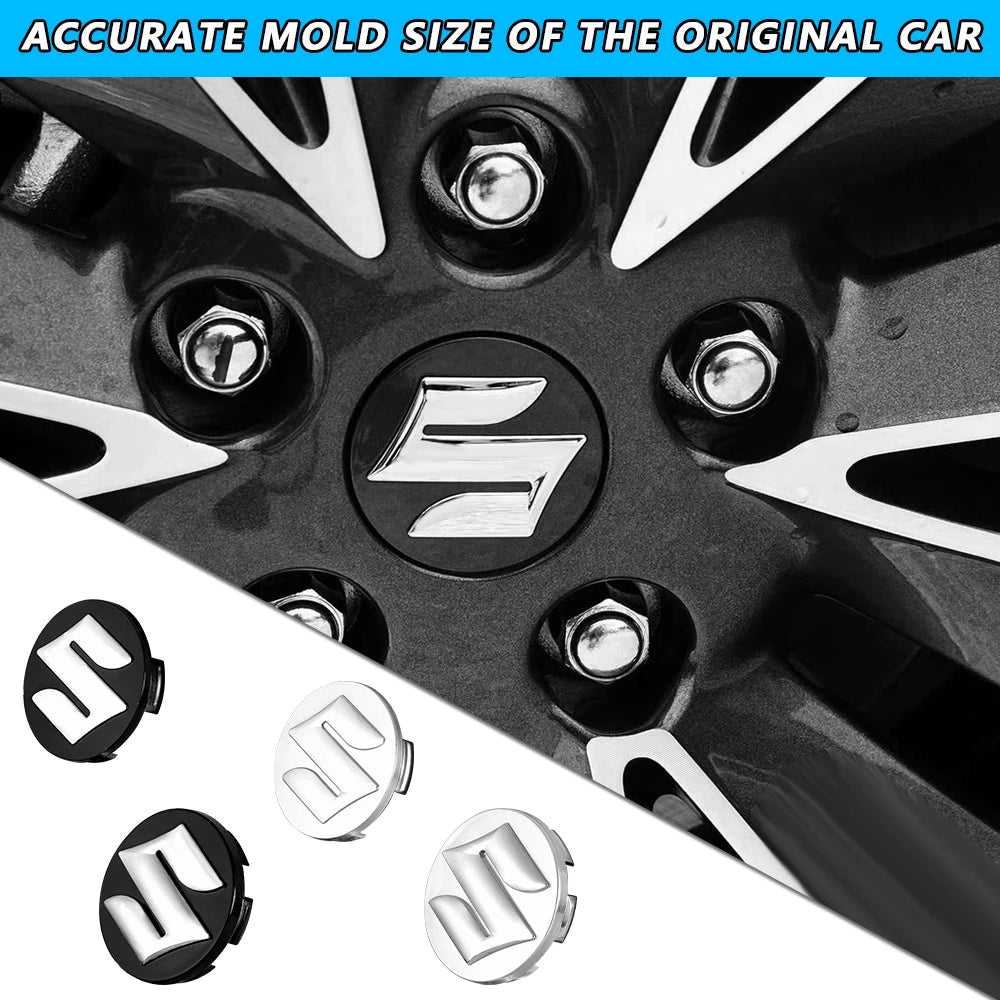 4Pcs/Set Car Wheel Center Hub Caps Tire Rim Covers  Decals Styling Accessories For Suzuki Swift SX4 Samurai Baleno Vitara Jimny CM World