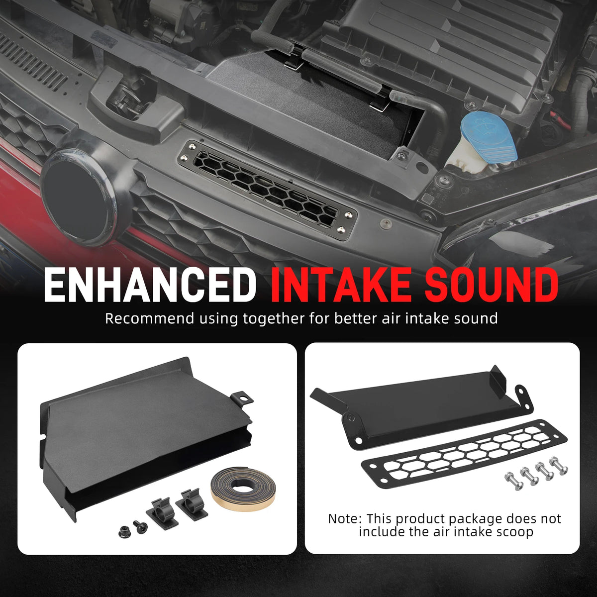 BEVINSEE Stainless Steel Engine Air Intake Duct Upgrade for Volkswagen for Golf R/GTI Mk7/ 7.5 (1.8/2.0TFSI) 2012-2020