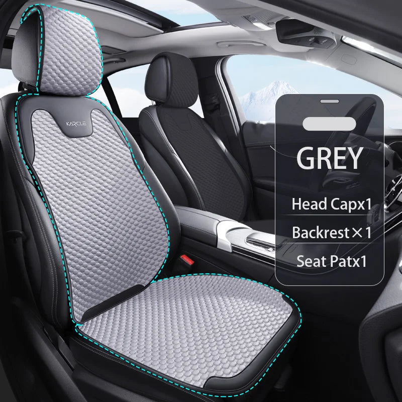 Universal Ice Silk Car Seat Covers Breathable Car Seat Covers Full Set Sweat Absorption Auto Seat Cushion Pad Car Accessories CM World