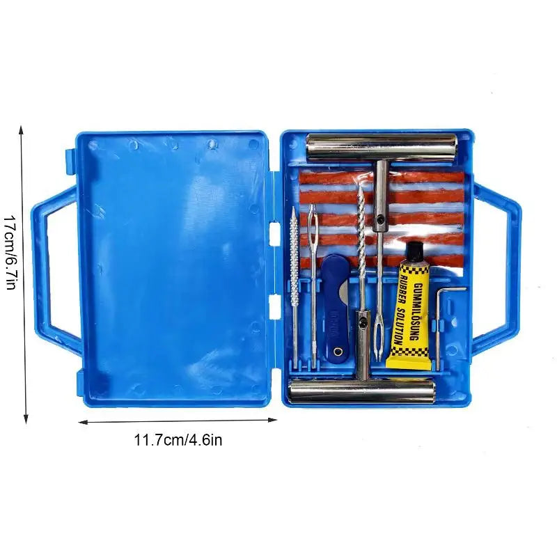 Hot Car Tire Repair Kit With Box Tire Puncture Emergency Repair Tools Car Motorcycle Bicycle Tyre Repairing Tool Set Easy To Use