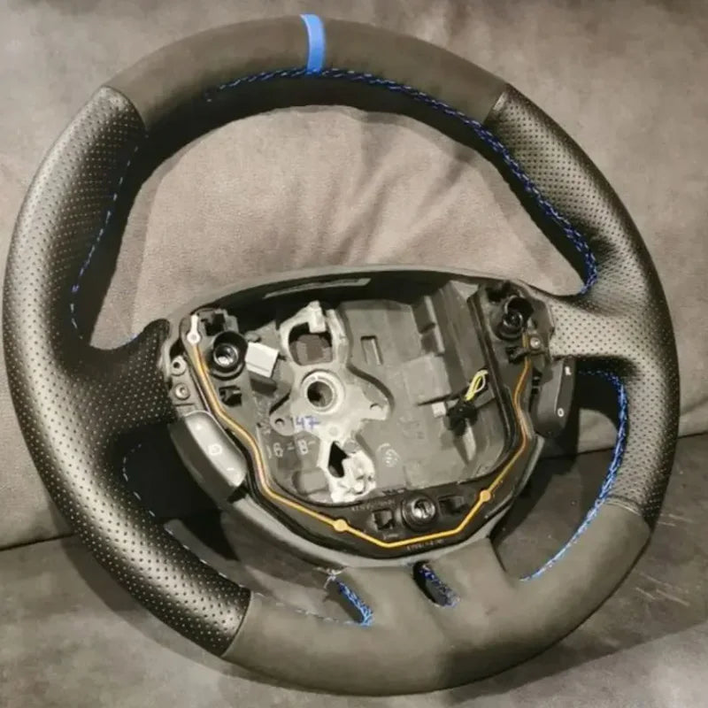 Hand Stitched car Steering Wheel Cover Fit for Renault Clio 3 2005 2006 2007 2008 2009 2010 2011 2012 2013 Braid Accessorie