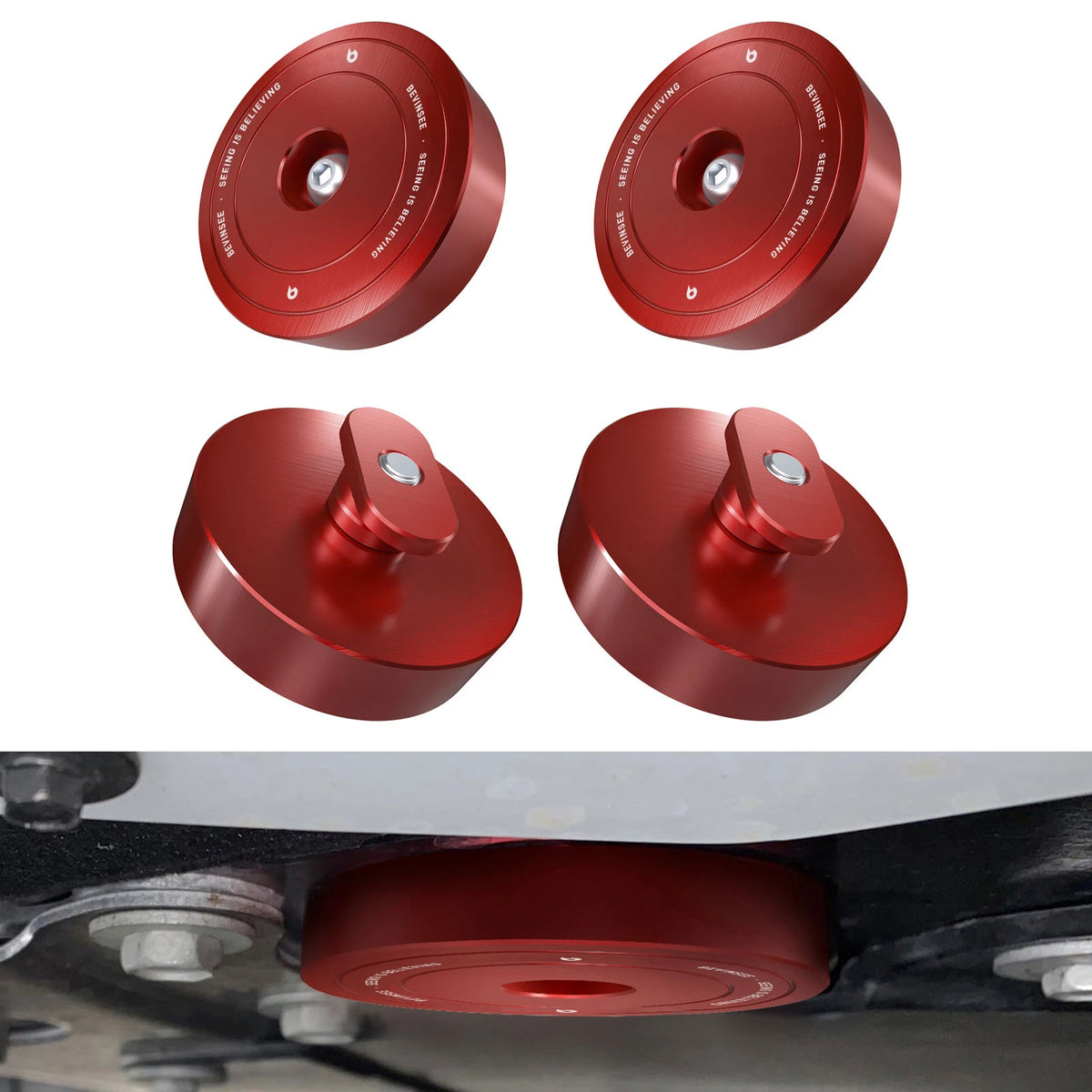 4Pieces Jacking Pucks Jack Pad for Corvette C5 C6 C7 C8 GS for Z06 ZR1 Stingray Grand Sport