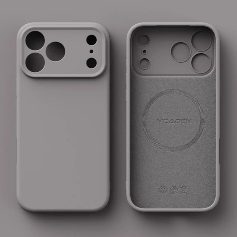 Original Liquid Silicone Magnetic Phone Case For iPhone 17 16 15 14 13 12 Pro Max Plus 17 Air For Magsafe Wireless Charge Cover Car Mobile World