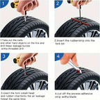 Emergency Tire Repair Kit - Heavy-Duty Glue & Rubber Strips for Flat Puncture Fix on Cars/Trucks/RVs, On-the-Go Safety Solution CM World