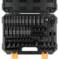 BOEN 3/8" Drive Impact Socket Set, 59-Piece Standard SAE (5/16 to 3/4 inch) and Metric (6-22mm), Include 9-Piece E-Torx Socket CM World