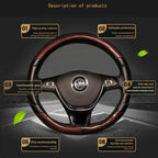 O/D Shape Carbon Fiber Leather Steering Wheel Cover 38CM Universal Car Steering Wheel Covers Car Supplies Non-slip Handle Cover