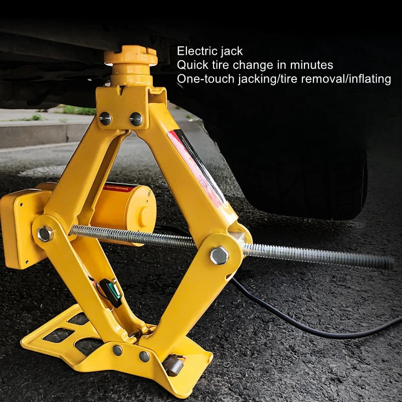 3T electric jack small car with 12v inflatable pump off-road vehicle special multi-function 3 tons tire changing tool