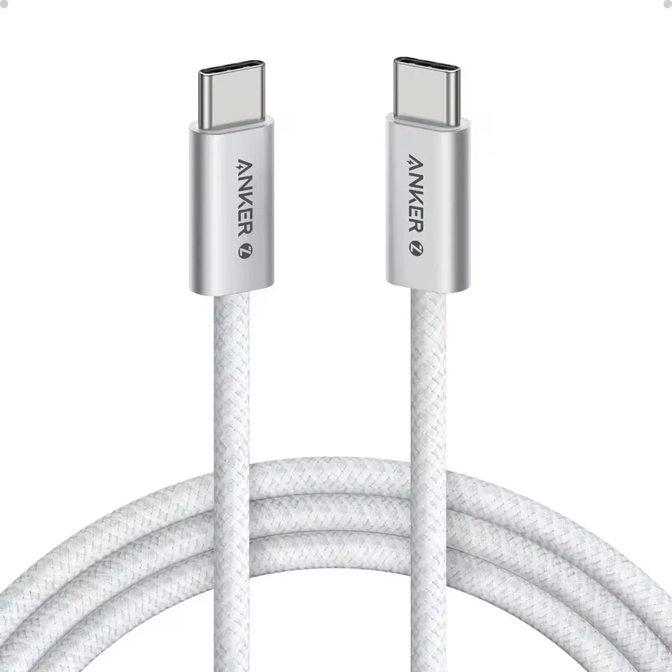 Anker Zolo 240W Type C Fast Charging Cable USB C to USB C Cable Braided and Dirt-Free Slim Connector for iPhone 16 Series