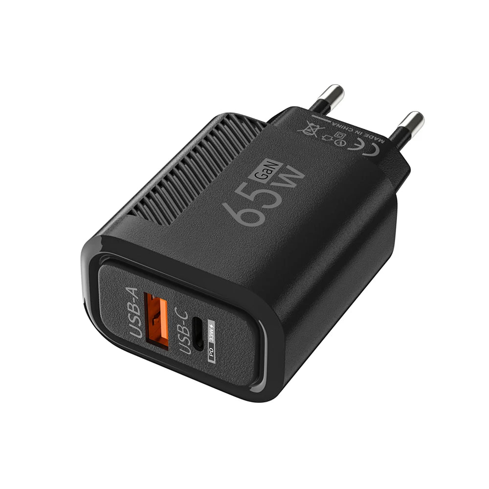 PD 65W GaN Charger USB C Fast Chargering Adapter For Samsung S22 S21 iPhone 14 13 Xiaomi Huawei LG Quick Charge 3.0 USB Charger Car Mobile World