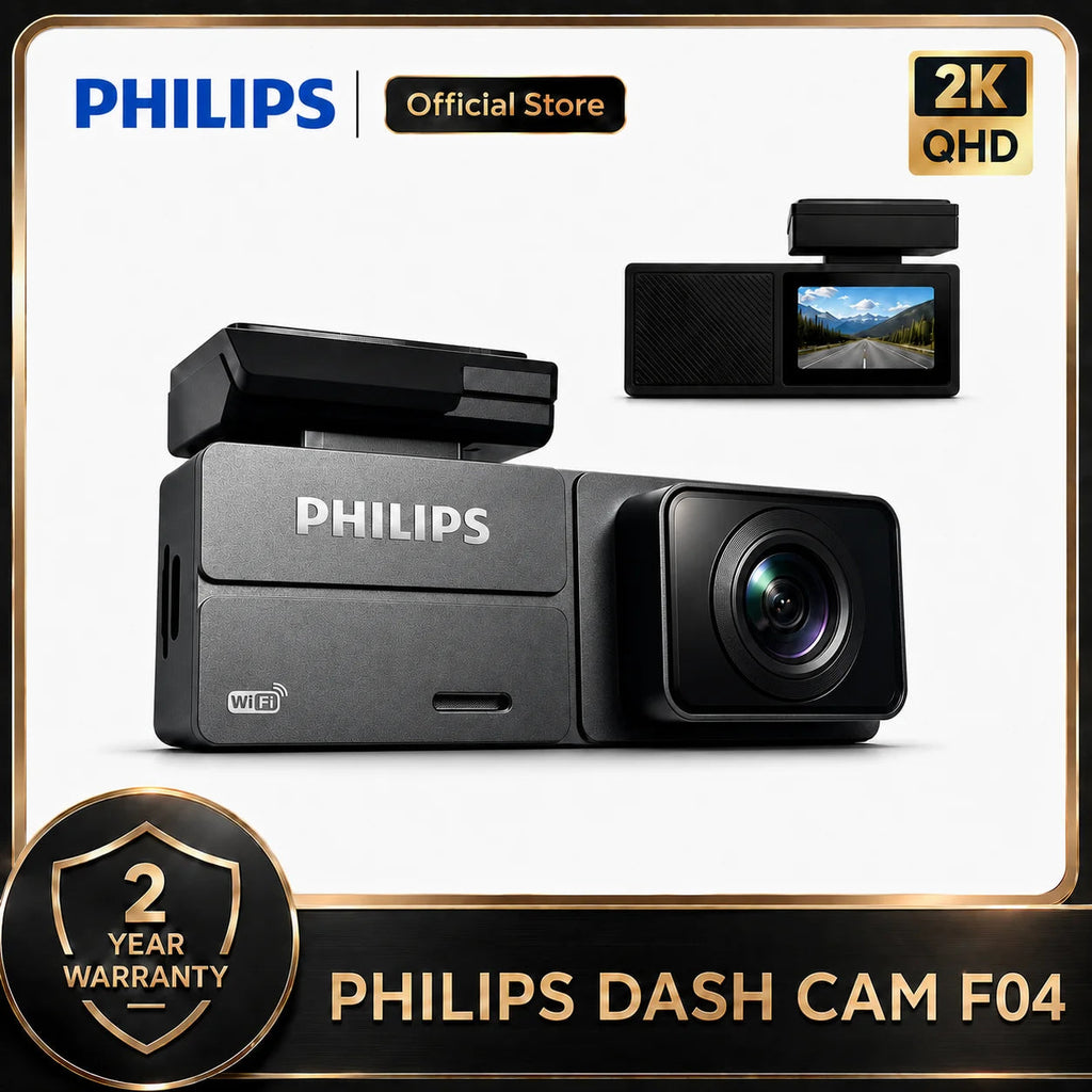 PHILIPS Dash Cam F04 2k Mini Car Camera With 1.47 Inch Ips Screen Wifi App Control Night Vision 24h Parking Monitor Car Dvr Car Mobile World