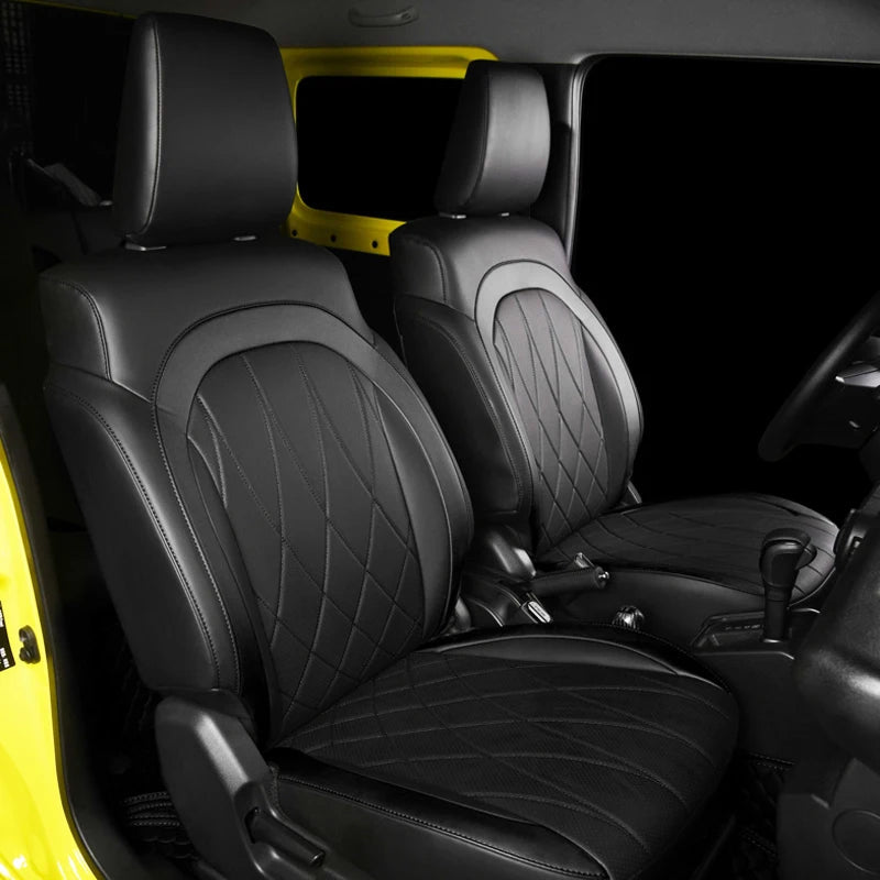 Car Seat Cover Luxury Fully Surround Pad PU Leather Cushion Modified Water Proof Interior Accessories For Suzuki JIMNY Jb64 Jb74 CM World