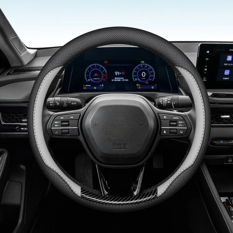 Universal Car Steering Wheel Cover Leather Steering Wheel Covers Car Interior Accessories 38cm O/D Type Non Slip Steering Covers