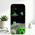 Alien Cat Funny Meme  Phone Case Black Silicone Soft For Samsung S26,S25,S24,S23,S22,S21,S30,Ultra,Plus,Fe,Lite Gift