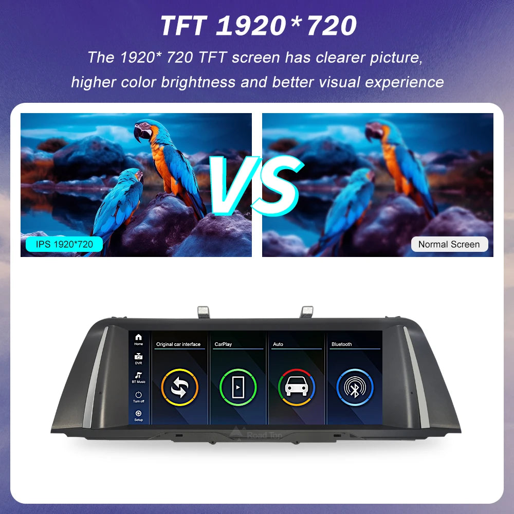 1920*720 Multimedia Car Radio Screen For BMW 5 Series F10 F11 CIC NBT System 2011-2017 Wireless Carplay Android Auto Display