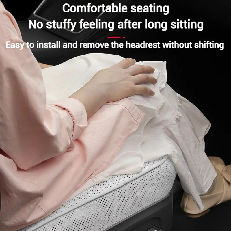 For New Tesla Model Y Juniper 2025 Nappa Leather Seat Cover Punching Breathable Seat Cushion Cover Car Interior Seat Accessories CM World