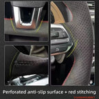 Hand-stitched Non-Slip For Honda Accord Civic 11th Gen CRV 2023 2024 Suede Car Steering Wheel Cover Car Interior Accessories