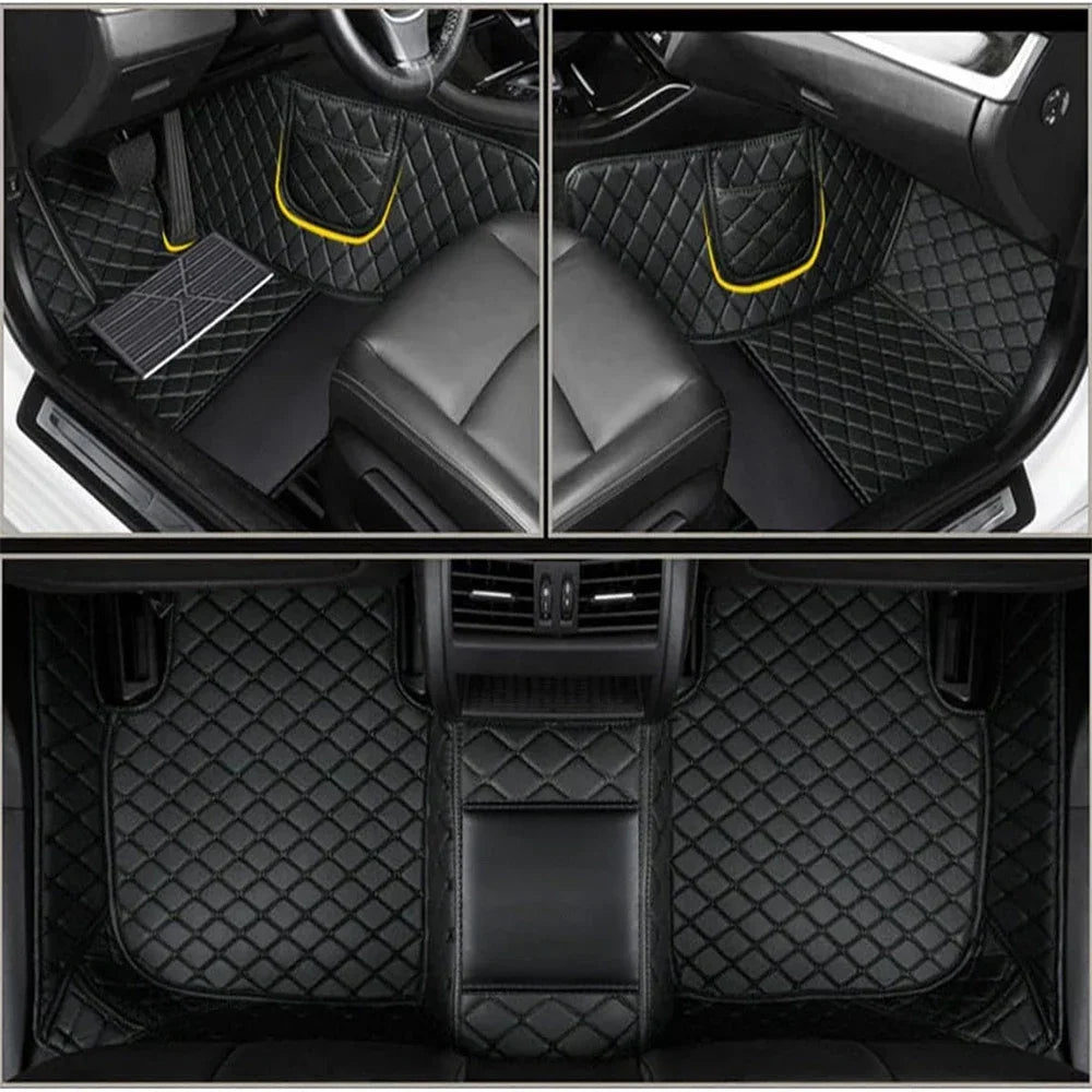 Custom Car Floor Mats For Skoda Fabia Auto leather waterproof Carpets Foot Coche Accessorie floor liner