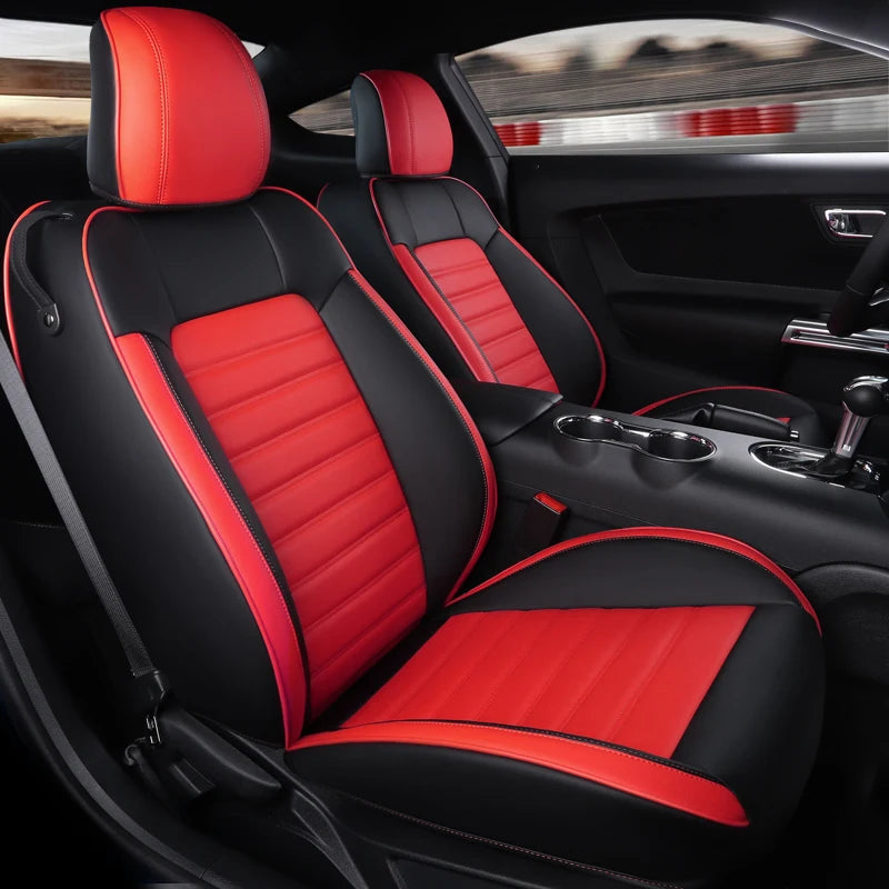 Custom Fit for 2015-2024 Mustang Coupe Car Seat Covers Full Set Durable Quality Material for Ford Mustang Coupe Gt CM World