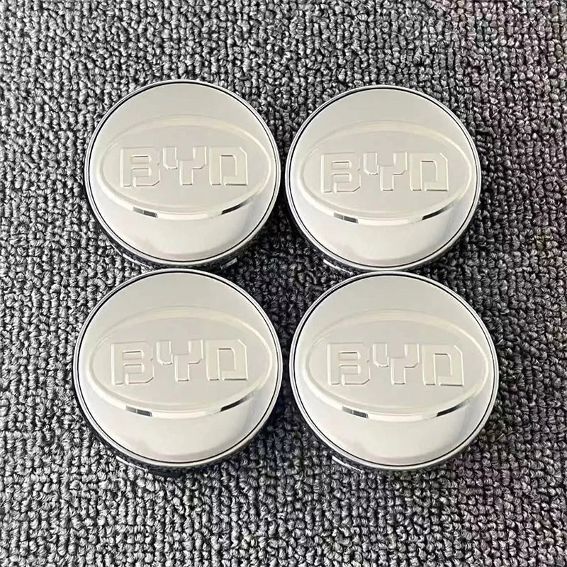4pcs 55/58/68mm Car Wheel Center Hub Cap Badge Emblem Decal Wheel Sticker For BYD Atto 3 Yuan Plus Song Plus Seal Dolphin Seali CM World