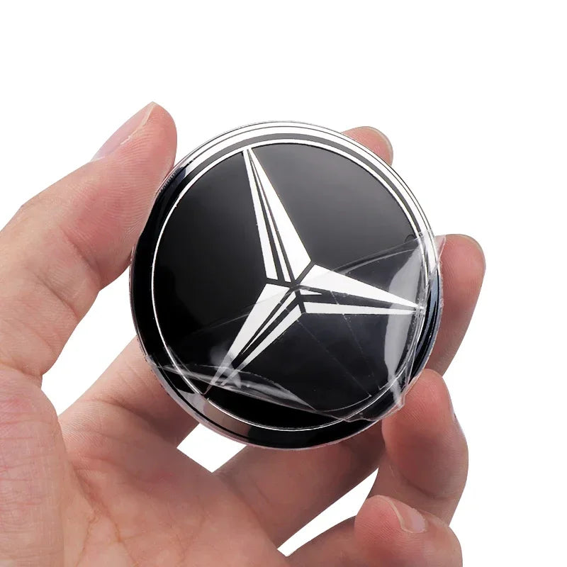 4Pcs 56/60/65/75MM Car Wheel Center Cover Sticker Hub Cap for Mercedes Benz AMG W204 W205 Amg W211 Smart Fortwo 451 W203 W222A