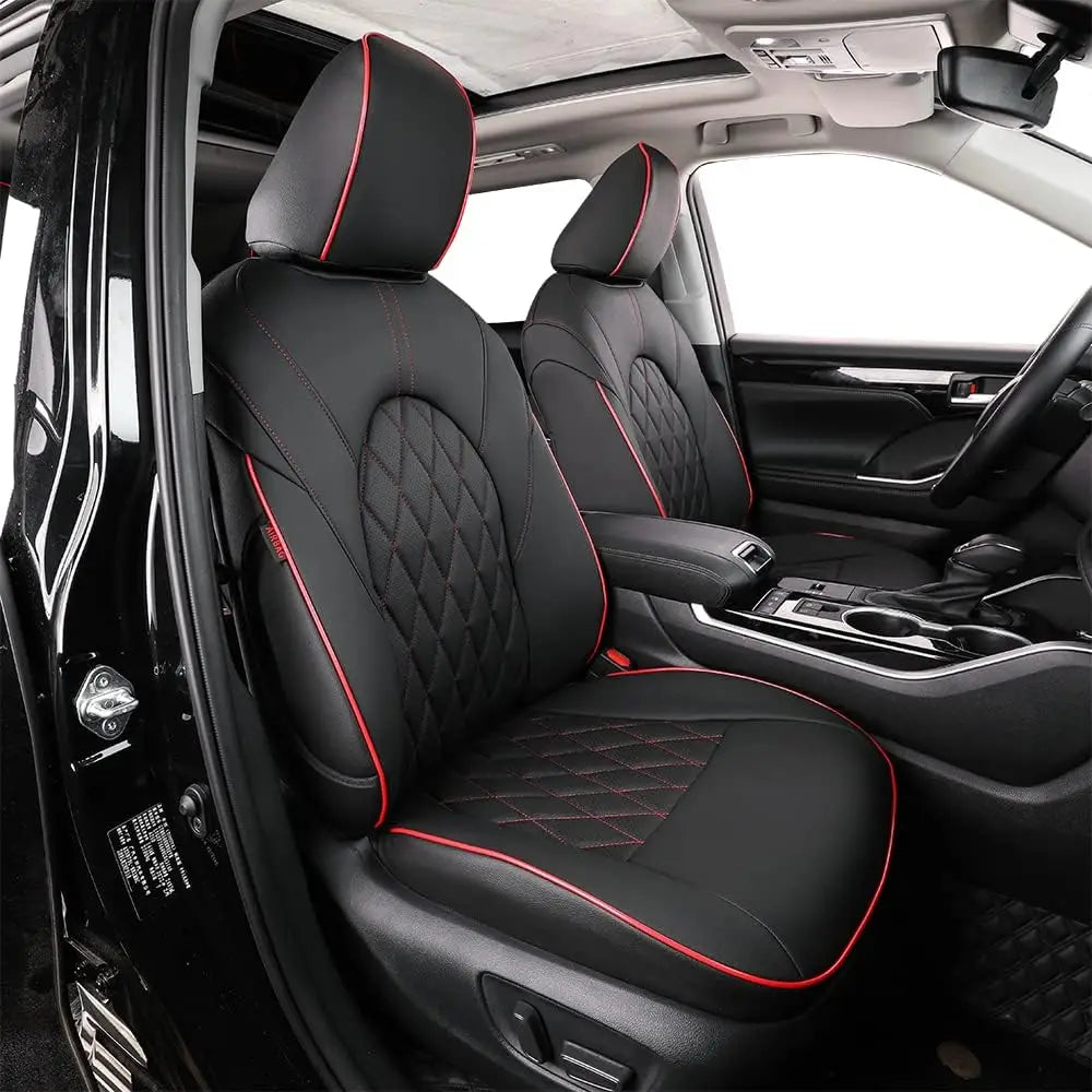 EKR Custom Fit Full Set Car Seat Covers For Honda Odyssey 2011-2026 EX/EX-L/Touring/Elite/SE 8 Seats Leather Full Set Seat Protector