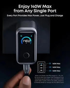 New Arrival Anker Prime 160W 3-Port GaN USB-C Charger Smart Touch Display Fast Charging Block Max 140W Power For Laptop Phone Car Mobile World