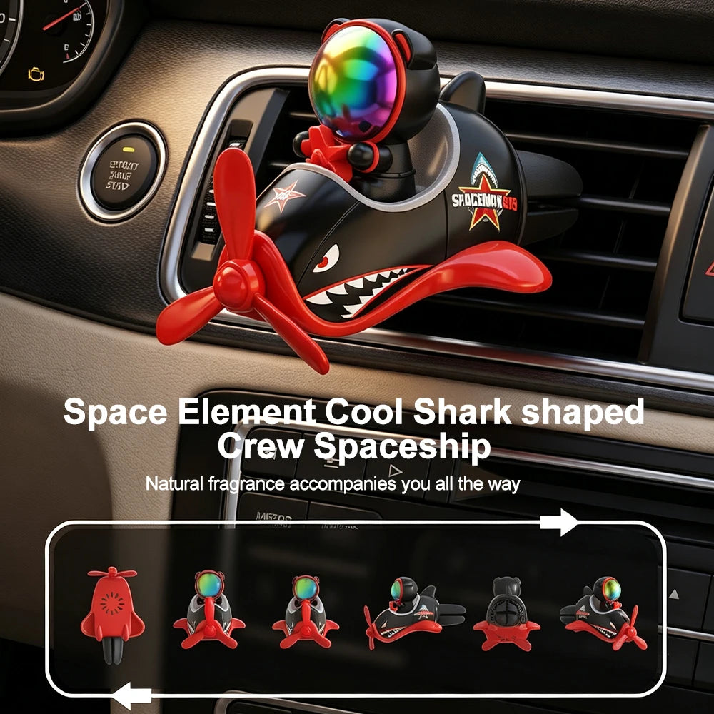 Car Air Vent Clip Fragrance Diffuser Propeller Ornaments Cat Pilot Rotate Freshener Vent Decorations Auto Interior Accessories
