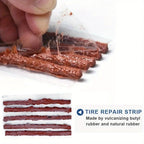 Durable Wear-Resistant Tubeless Tire Repair Kit Fast Puncture Fix with Rubber Strips, Universal for Cars, Motorcycles & Bicycles CM World