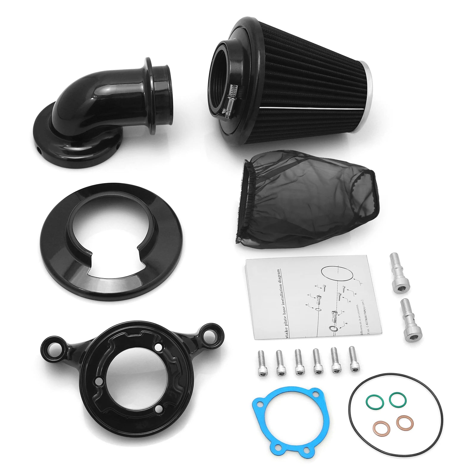 Sucker Cone Air cleaner intake filters breather stage 1 for harley Big Twin Softail Dyna Fat Boy Bob Night Train 99-15 touring CM World