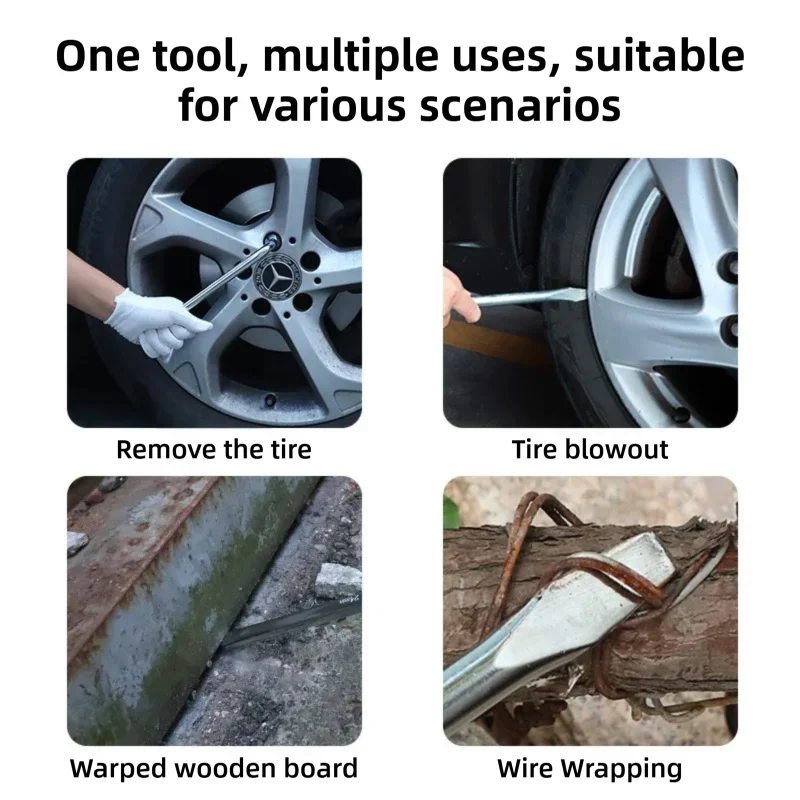 17/19/21mm 2 End L Type Socket Wrench Crowbar Tire Wheel Lug Nut Wrench Hex Key Socket Spanner Tool Car Tyre Removal Tool