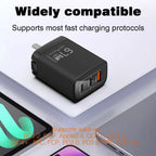 GaN 67W Quick charger type c pd 65w Super fast charger USB C and USB A 3 Ports with QC 4.0 3.0 for Samsung iPhone 15 Pro Laptop Car Mobile World