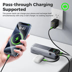 PISEN 130W Tablets Super Fast Charging Power Bank 20000mAh With Type C Cable External Battery for Laptop Notebook IPhone Macbook Car Mobile World