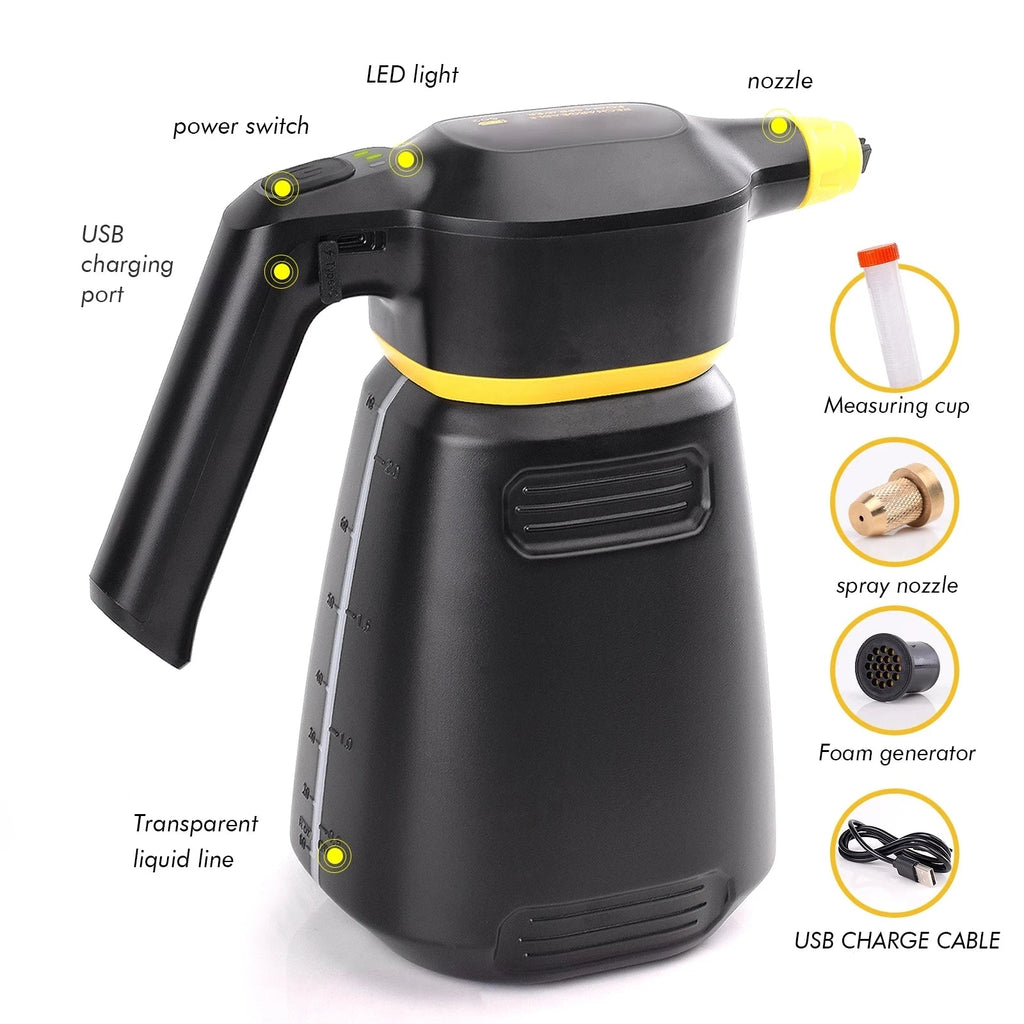 foamboss Electric Foam Sprayer Car Wash Home Garden Clean Detailing Snow Foam Cannon High Pressure Water CM World