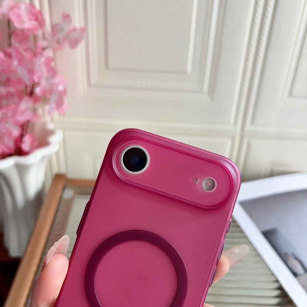 Translucent Slim Matte PC Magnetic For Magsafe Soft Cases For iPhone 17 Air 16 15 14 Plus 13 12 11 Pro Max Wireless Charge Cover