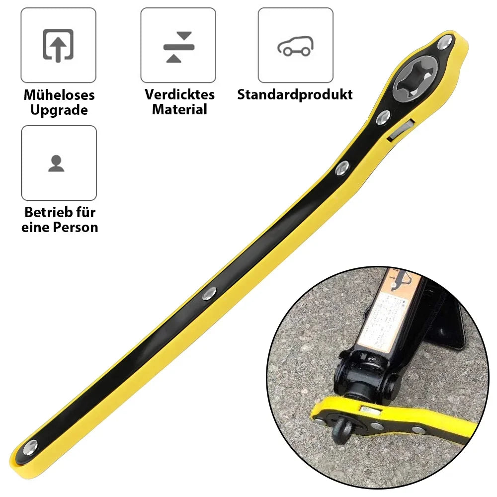 1.5T Manual Car Jack Foldable Lift Jack with Labor-saving Ratchet Wrench Auto Repair Lifting Tool for Car Tire Change