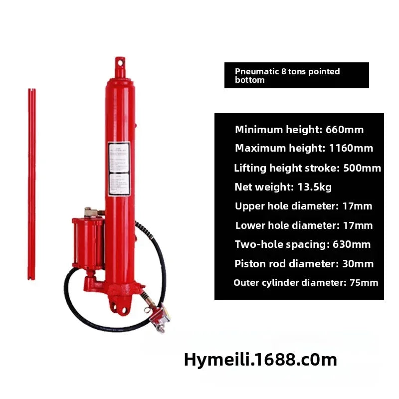 Durable   8 Tons 12 Tons T Pneumatic Lengthened Plus Heavy Duty Hydraulic Jack Crane Long Stroke Thousand Gold Top Hydraul