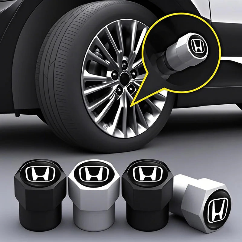 Car Tyre Wheel Valve Cap Cover Auto Accessories For Honda Civic Fit Jazz Accord Pilot CR-V Odyssey Passport City Shuttle HR-V CM World