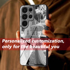 Custom Photo Mirror Glass Phone Case for Samsung Galaxy S26/S25 Ultra/FE/Plus/EDGE Car Mobile World