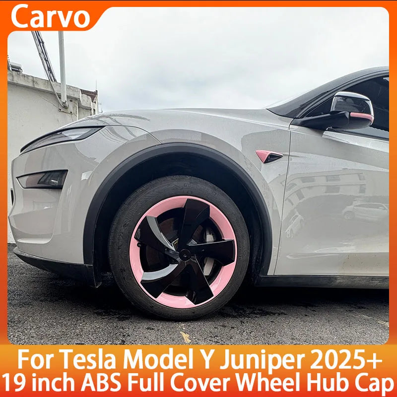 For Tesla Model Y Juniper 2025 HubCap 19 Inch Wheel Caps Auto Performance Replacement Hub Cap Full Rim Cover Accessories 4PCS CM World