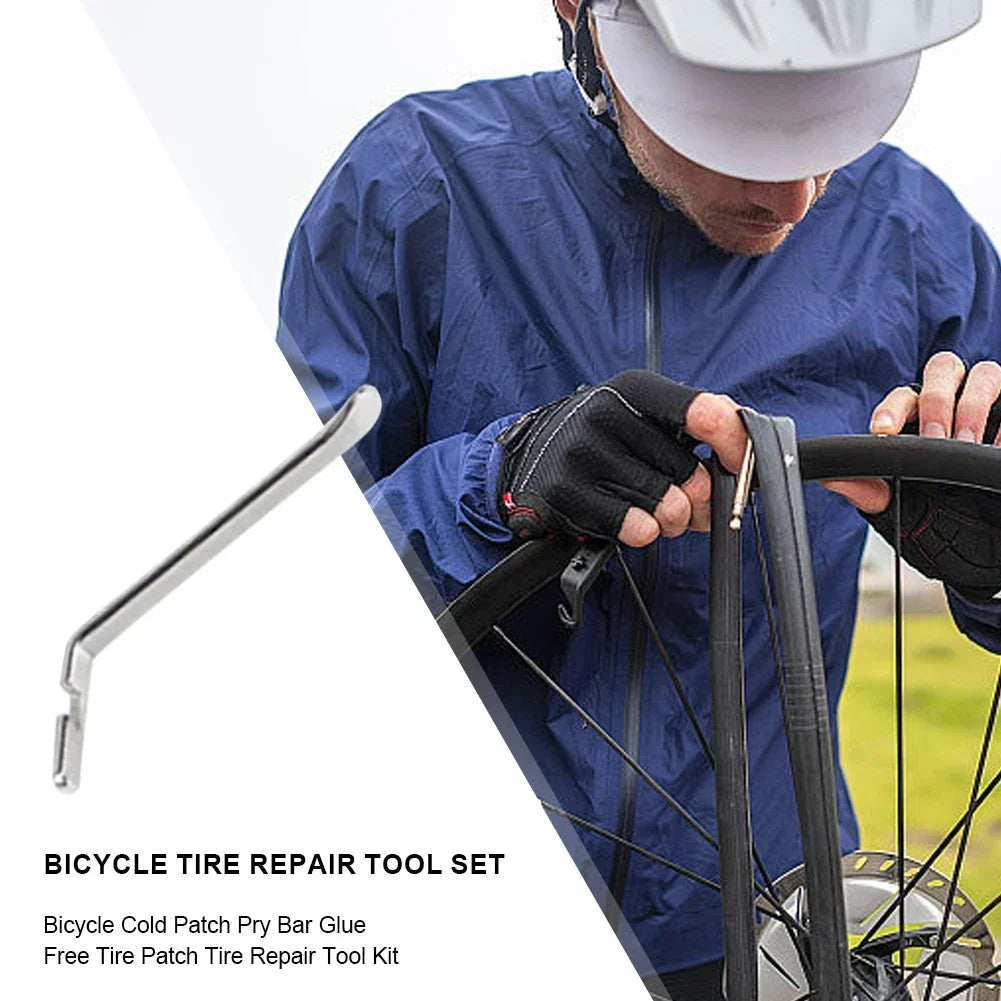 Portable Bicycle Flat Tire Repair Kit - Quick-Dry Rubber Patches, Glue Set for MTB & Road Bike Inner Tubes CM World