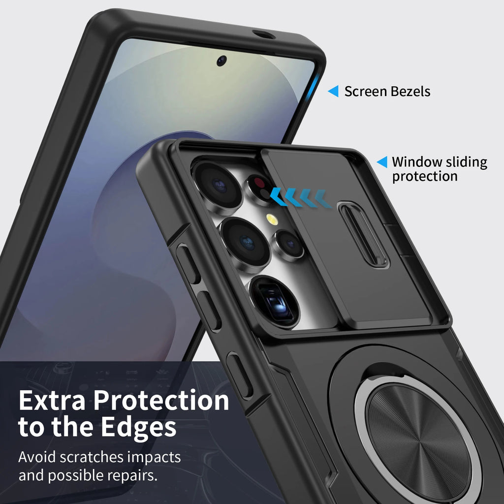 Hard Phone Case for Samsung Galaxy A17 5G A56 A15 A16 A36 A26 S24 Ultra S25 S26 Plus Anti-Drop Dual Layer Phone Bag Covers Car Mobile World