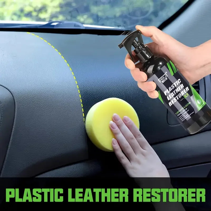 S3 Car Plastic Leather Restorer Spray Polish Cleaner Coating Agent  Back To Black More Gloss Car Cleaning Products CM World