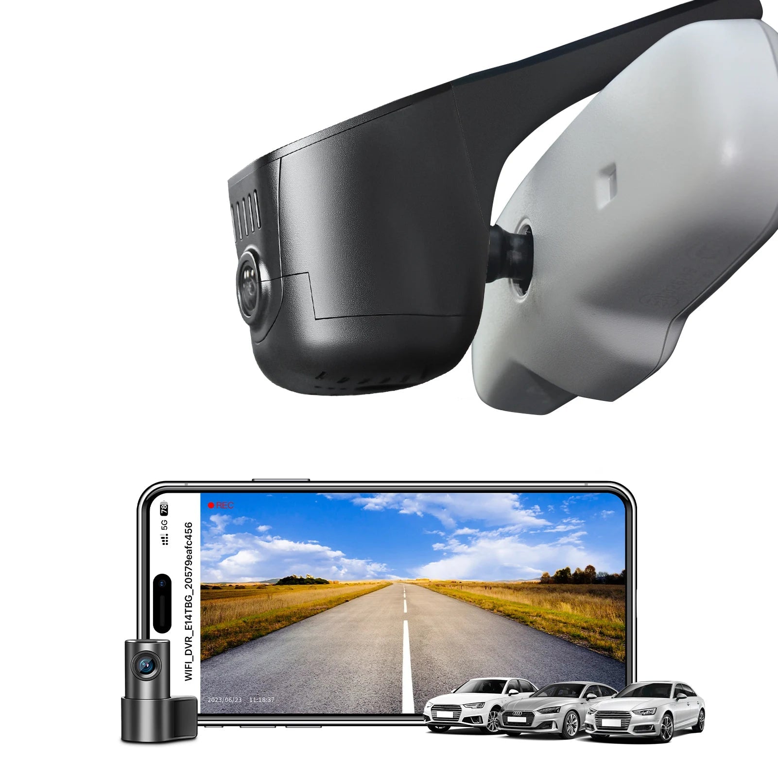 Dash Cam 4K For Audi A3 A4 A5 A6 A7 A8 Q3 Q5 Q7 B4 B5 B6 B7 B8 B9 8V C5 C6 C7 8P 8V (Model B/C) GPS WiFi & APP Dash Car Camera Car Mobile World